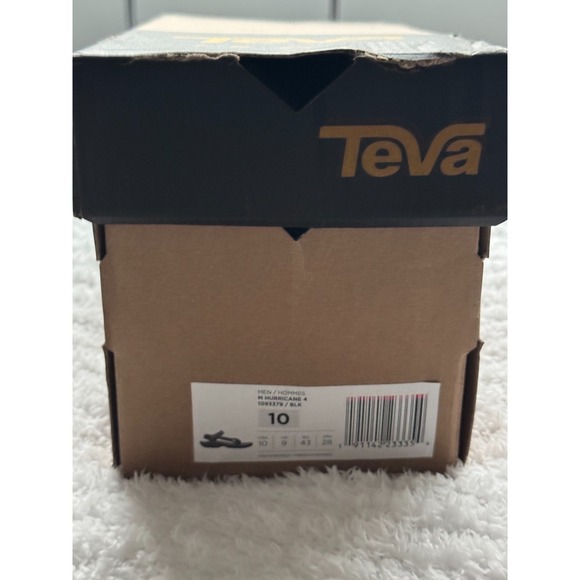 $80 Teva Men's Hurricane 4 Sandals in Black in Box, Size 10 - Picture 10 of 10